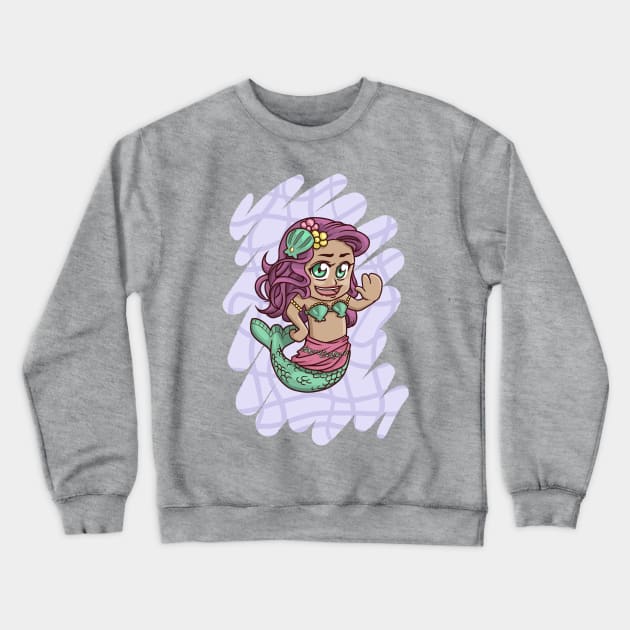 Happy Mermaid Crewneck Sweatshirt by Altrada